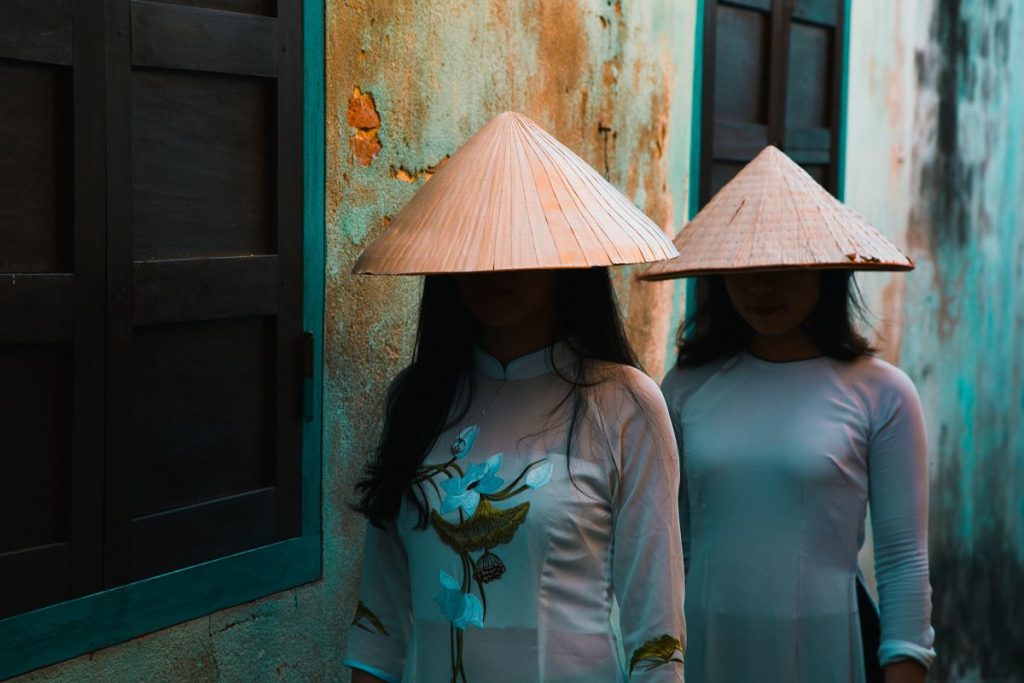 women at a vietnamese festival on a public holiday in vietnam