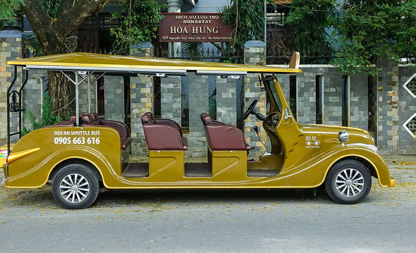 Hoi An Shuttle bus provides a taxi and bus service around Hoi an as well as tours.