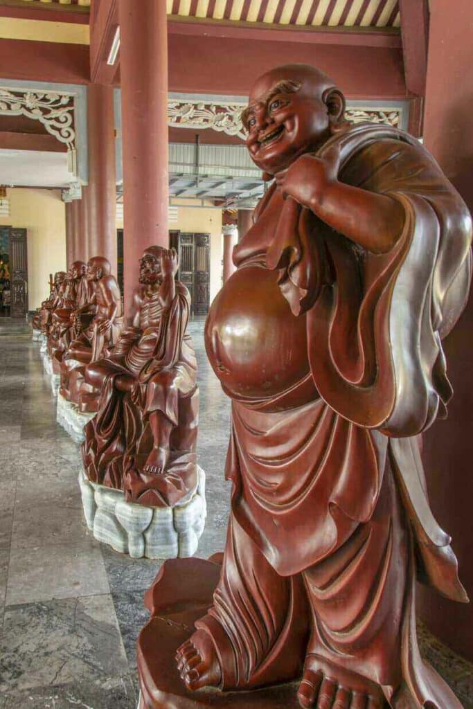 Statues behind the main temple, Linh Ung Pagoda, Da Nang