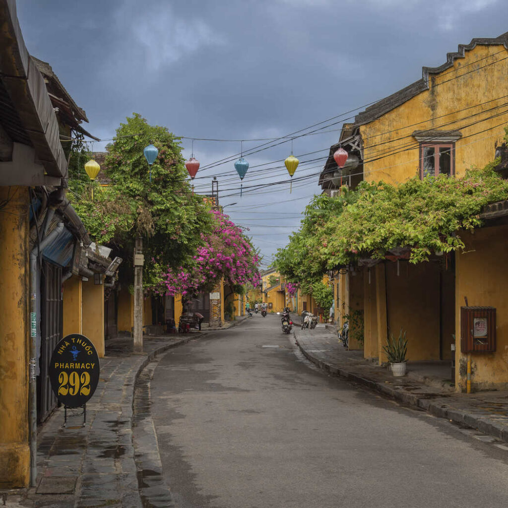 Hoi An Ancient Town empty street early morning