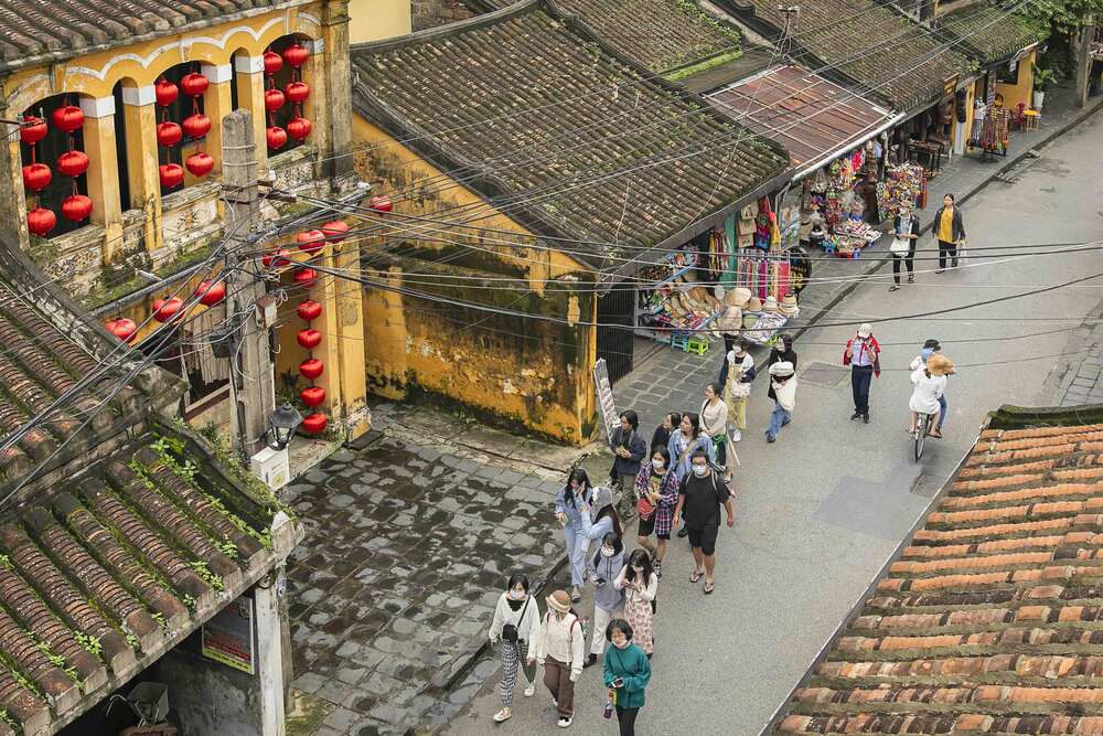 Bird's-eye view of Hoi An Ancient Town Street